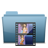 Blue Folder Movie Icon 48x48 png